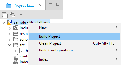 Figure 2. Build project