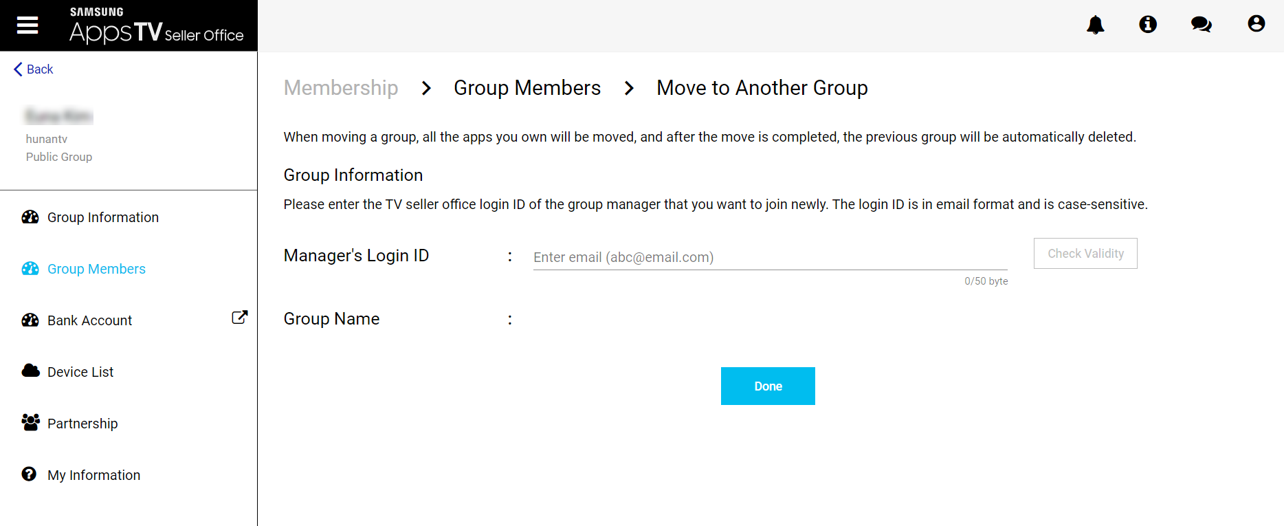 Figure 10. Move to another group