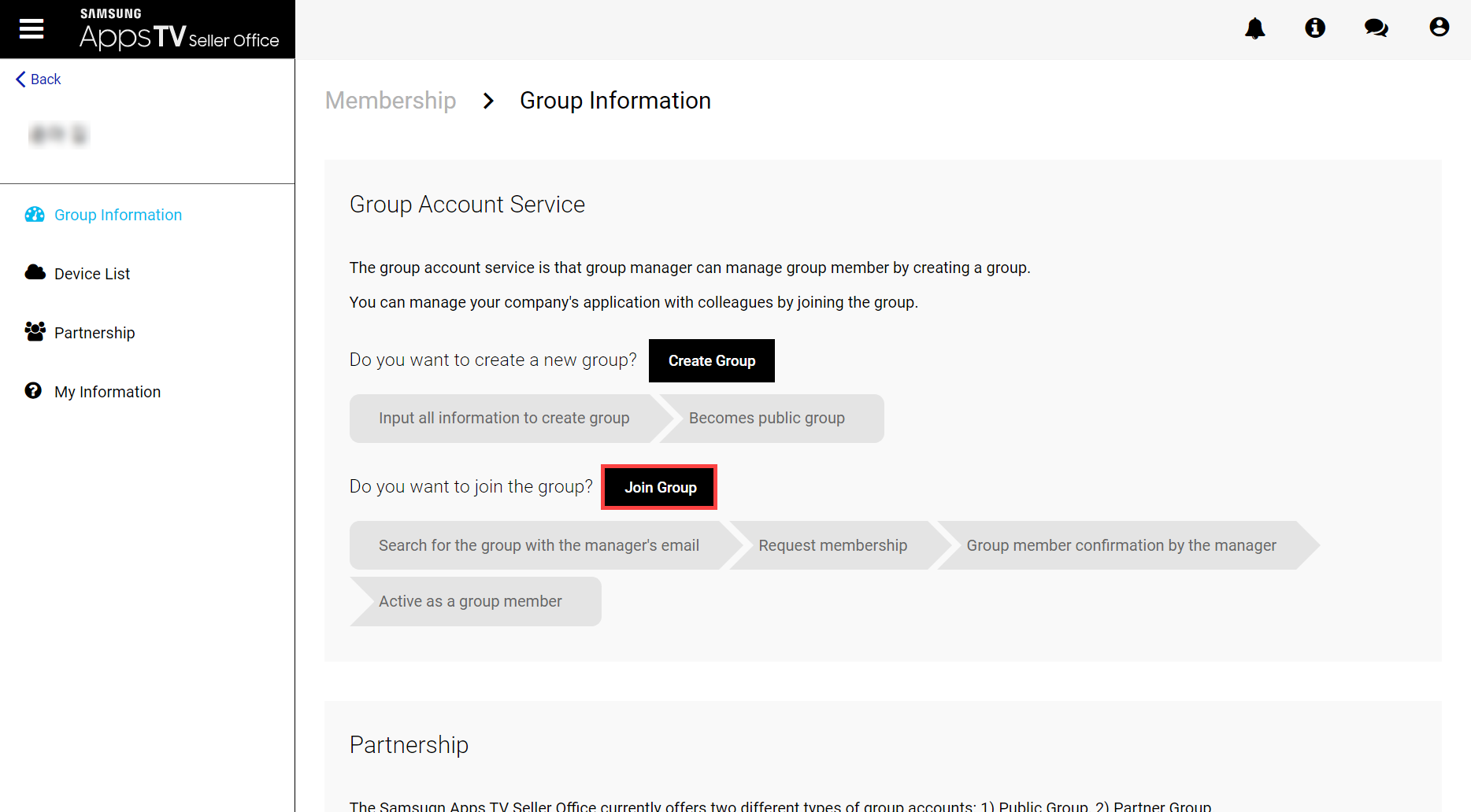 Figure 3. Group information